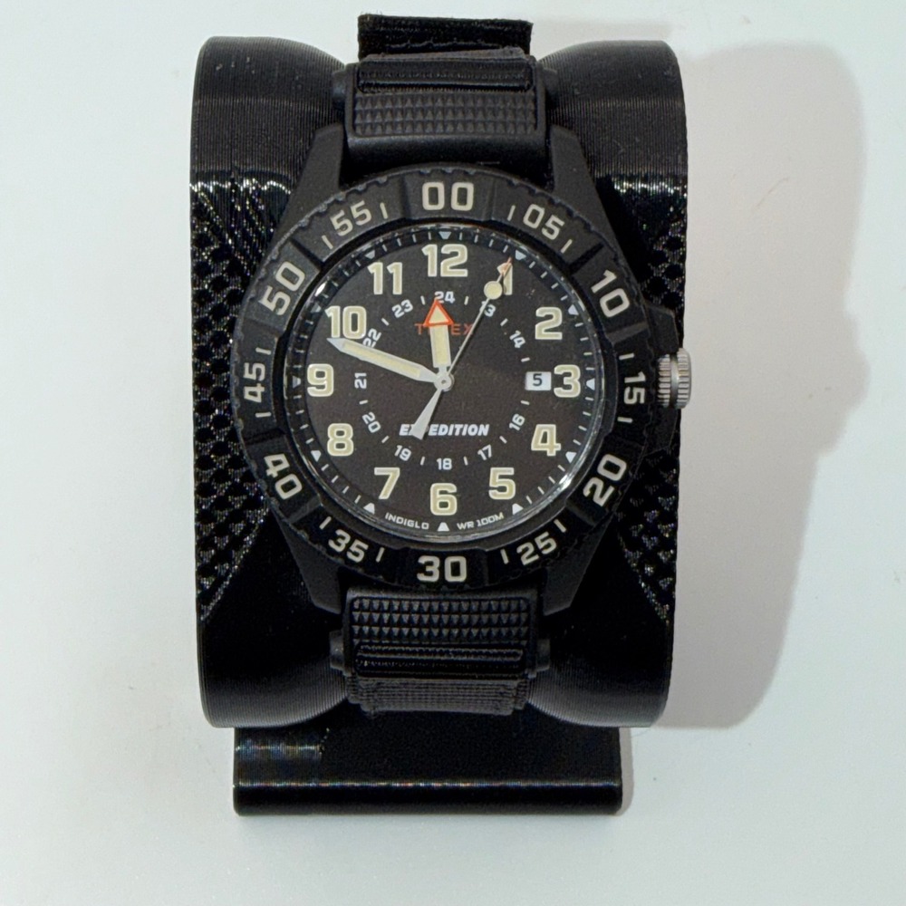 Timex Expedition Watch Mens 42mm Black Indiglo WR 100M Outdoor